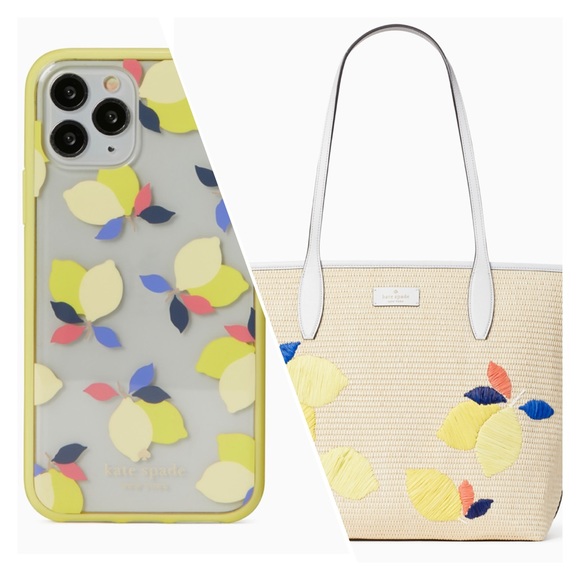 Kate Spade lemon zest tote bag iPhone 11 Pro case